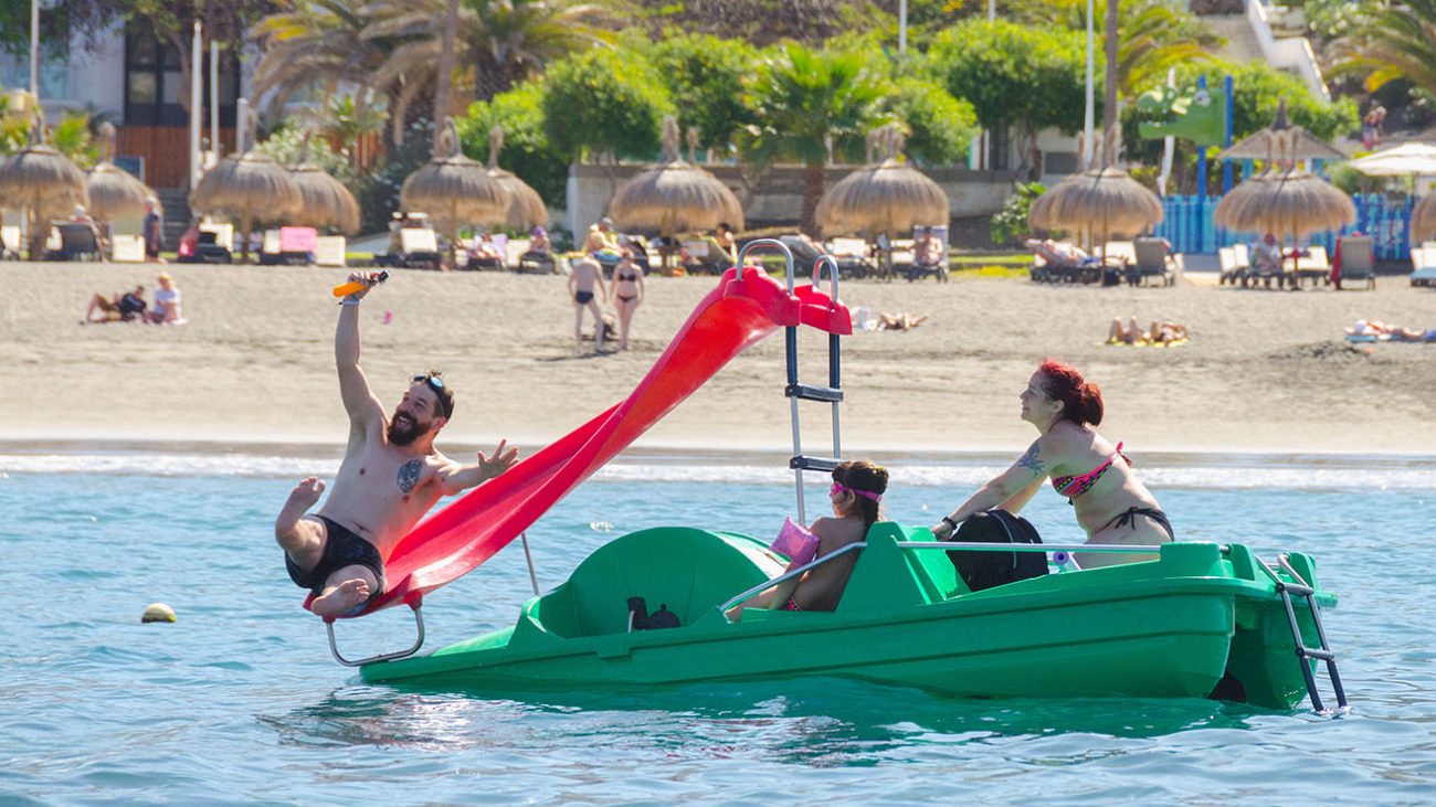 Pedal boat tenerife jumping